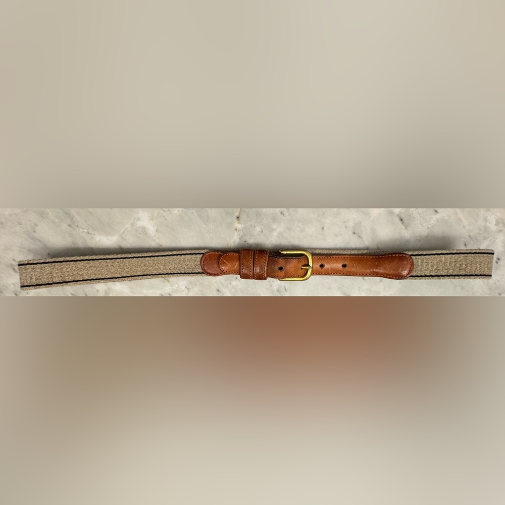 Coach Tan and Brown Leather Belt